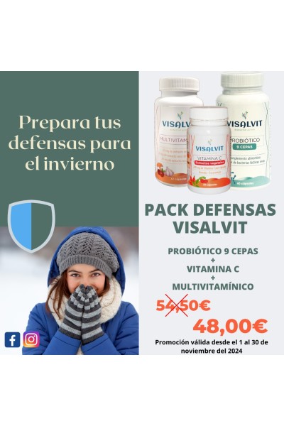 Pack defensas (Probiótico + multivitamínico + Vitamina C)